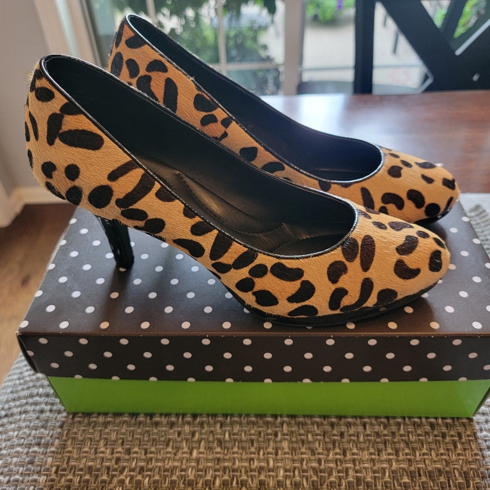 Kelly & Katie Leopard Haircalf Heels